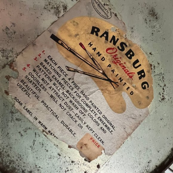 Mid-Century Scenic Canisters Farmhouse Kitchen Canisters by Ransburg Set of 4 - Picture 9 of 10